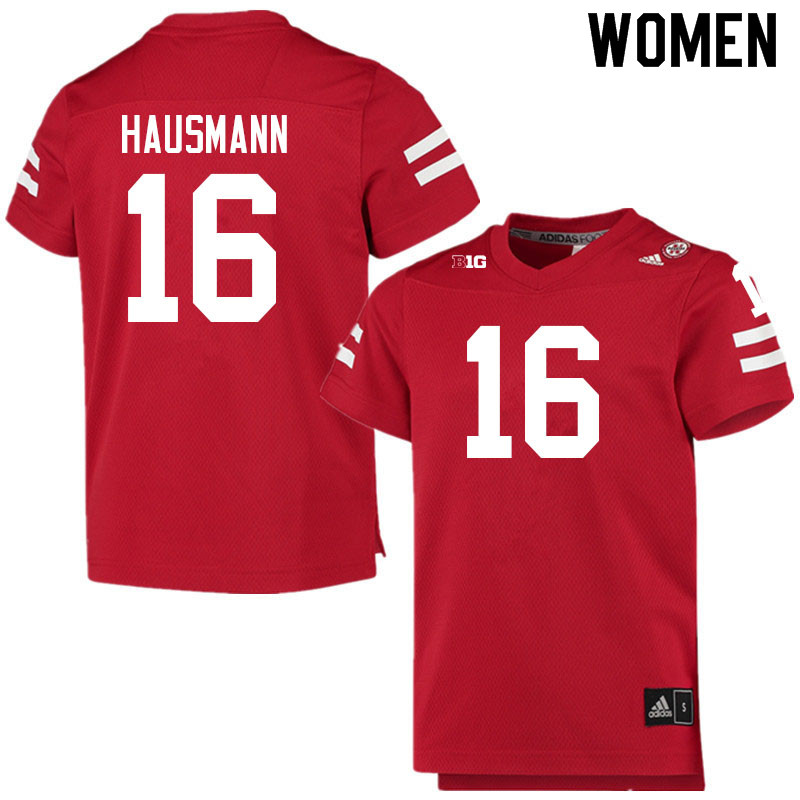 Women #16 Ernest Hausmann Nebraska Cornhuskers College Football Jerseys Sale-Scarlet - Click Image to Close